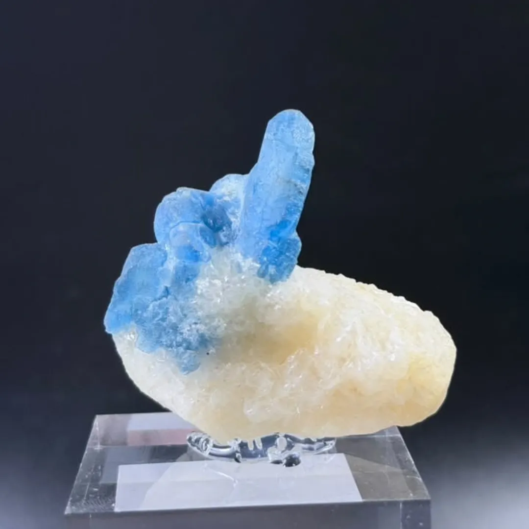 Afghanite on White Calcite